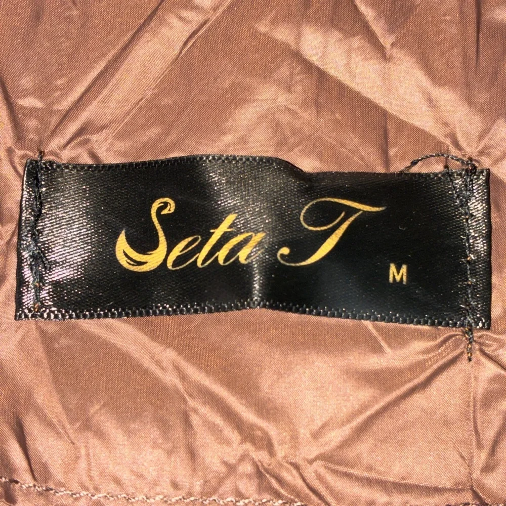 Seta‎ T Crop Brown Puffer Jacket Sz M EUC